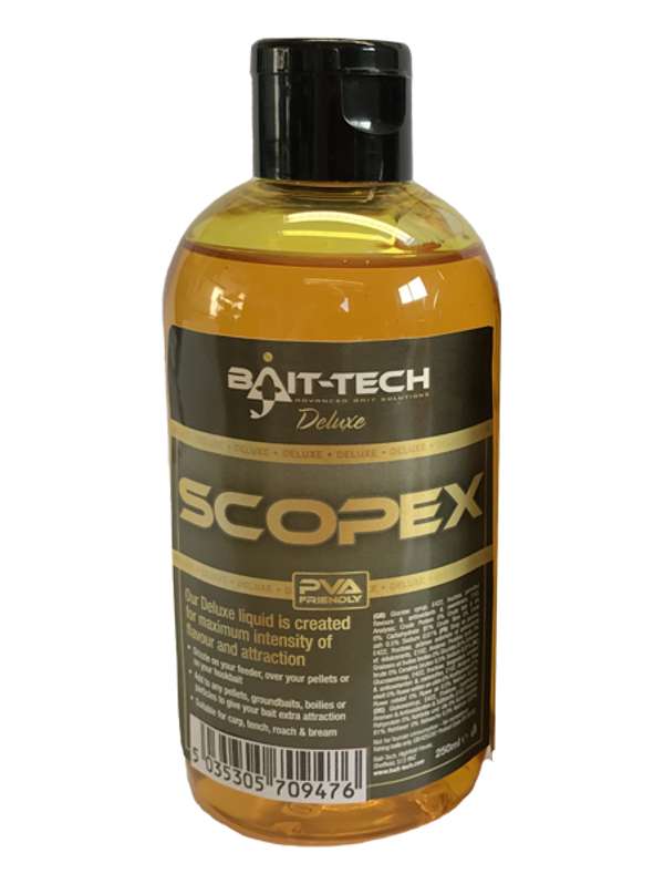 Bait-Tech Deluxe Scopex Liquid 250ml – Fishing Bait World