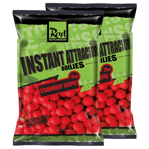 Rod Hutchinson Instant Attractor Boilies Strawberry Scopex  14mm 1kg